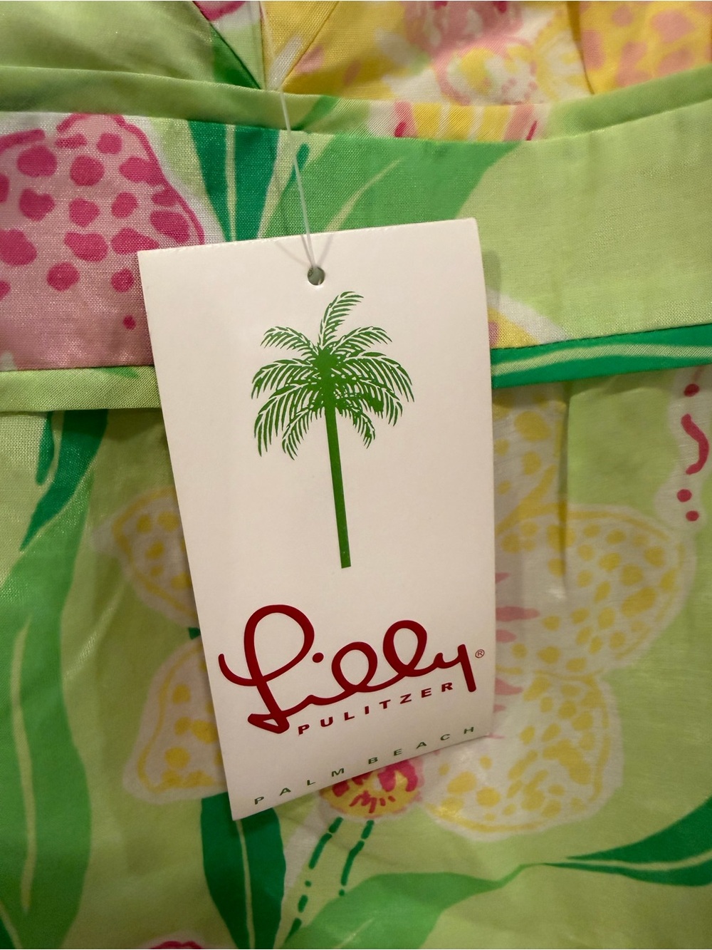 NWT Vintage Lilly Pulitzer Cotton & Silk Green Floral V-Neck Tank - Picture 5 of 5